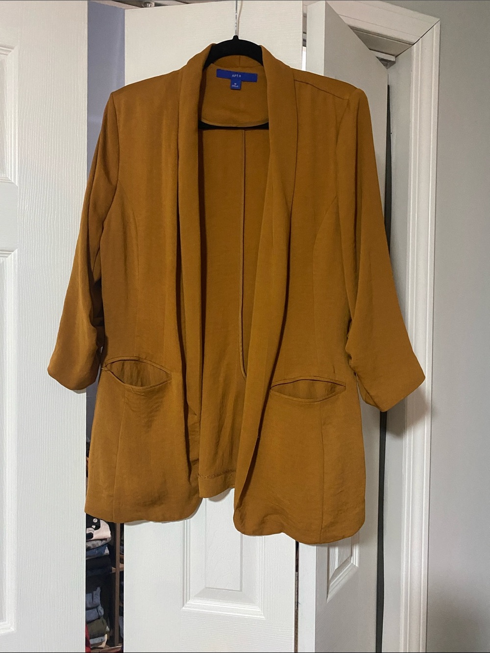 Apt. 9 Mustard Open-Front Blazer